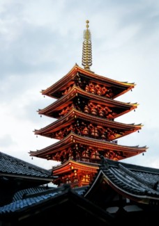 建筑素材高塔寺庙日式建筑背景素材