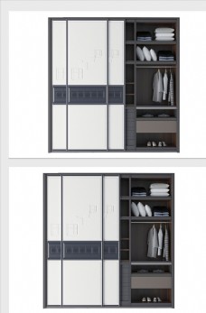 家具广告衣柜模型