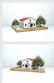 家具广告房屋模型
