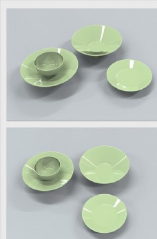 家具广告盘子餐具模型