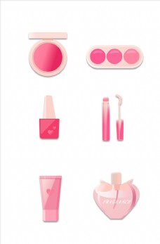 粉色化妆品素材