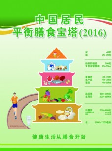 其他设计中国居民平衡膳食宝塔2016
