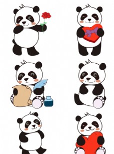 动漫图案卡通熊猫