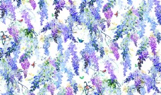 紫藤花碎花裙