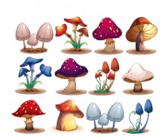 动漫印花卡通蘑菇