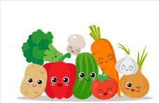 绿色蔬菜卡通蔬菜