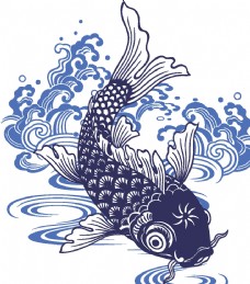 中国风设计传统鲤鱼图案