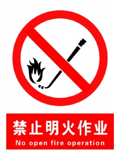 中意标志禁止明火作业