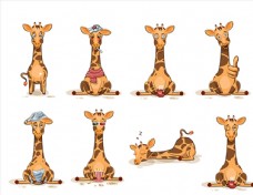 宠物狗长颈鹿动物园卡通动物表情包1