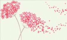蒲公英花瓣花卉背景墙