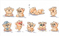画册设计小狗宠物动物园卡通动物表情包