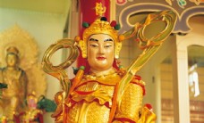 中华文化寺庙武神雕像