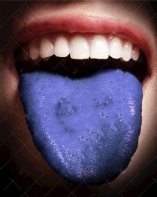 舌头 蓝