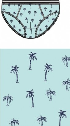 潮流素材卡通简单椰树