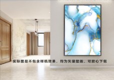 水墨中国风创意大理石水墨壁画