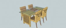 SKP桌椅skp模型