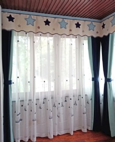 别墅 窗帘 儿童房 平幔 设计