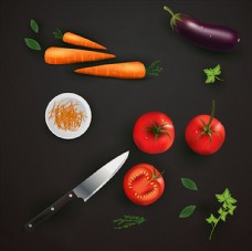 健康蔬菜水果蔬菜菜谱印花健康食品