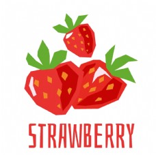 矢量卡通草莓