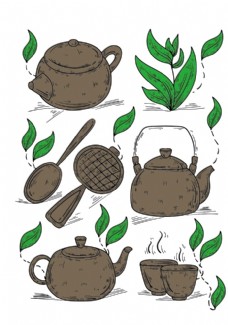 茶壶茶叶茶道茶艺术装饰