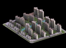 高档小区建筑模型