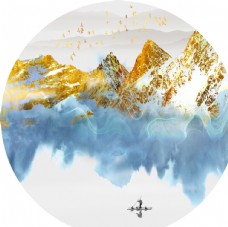 水晶画中国山水装饰画