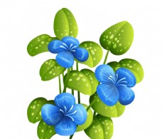 矢量蓝色花