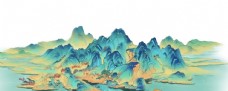水彩画千里江山