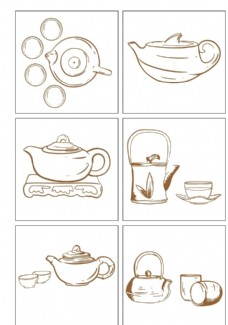 中国风设计中国风茶壶茶杯茶具
