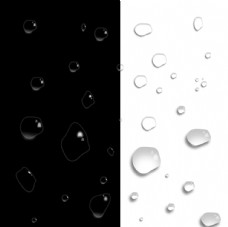 透明素材透明水珠水滴png素材