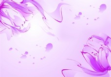紫色玫瑰抽象画