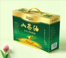 背景图山茶油包装