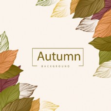传统节日挂画秋天绘画树叶素材
