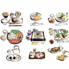 日式料理图标图形标志素材
