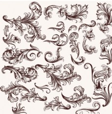 花海复古花纹装饰背景海报素材