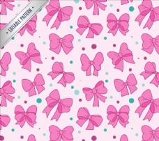 粉色粉红色蝴蝶结图案