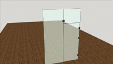 单扇门单扇合页玻璃门