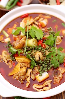 中华文化砂锅肥肠鸡