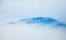 大自然鸟瞰云雾山脉