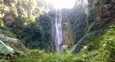 瀑布流水旅游旅行自然背景素材