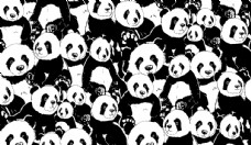 动漫印花熊猫数码印花图片