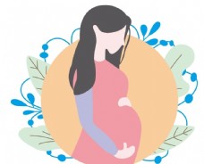 女性孕妇图案