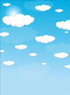 节气蓝天白云背景素材
