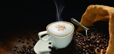 咖啡原料饮品饮料背景素材