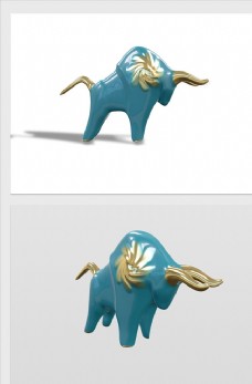 
                    3D牛年模型图片
