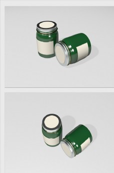 
                    C4D绿色瓶子模型图片
