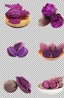 蒸熟的美味紫薯图片