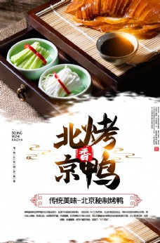 美食宣传北京烤鸭美食活动宣传海报图片