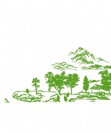 
                    绿色矢量村庄图片
