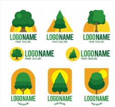 绿树绿色树木标志图片